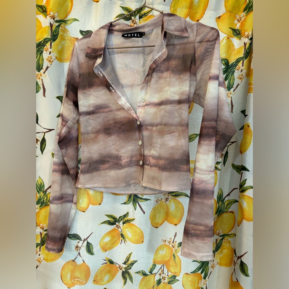 Motel rocks mesh shirt size S y2k